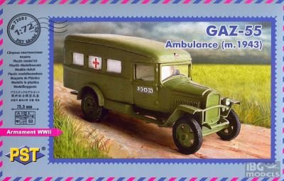 Przejdź do produktu PST/ZEBRANO 72081 - 1:72 GAZ-55 Ambulance ( m.1943 )