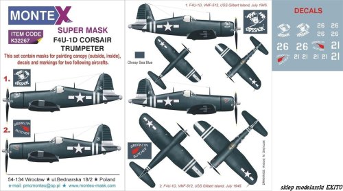 Przejdź do produktu MONTEX K32267 - 1:32 F4U-1D  Corsair