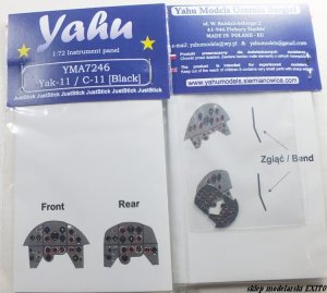 YAHU YMA7246 - 1:72 Yak-11 / C-11 (black) tablica przyrządów