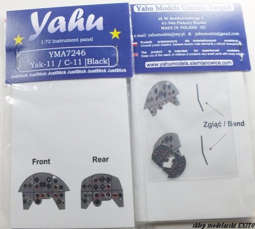 Przejdź do produktu YAHU YMA7246 - 1:72 Yak-11 / C-11 (black) tablica przyrządów
