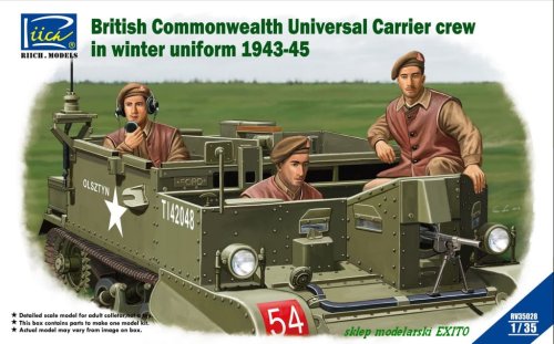 Przejdź do produktu RIICH MODELS 35028 - 1:35 British & Commonwealth Universal Carrier crew in winter uniform 1943-1945