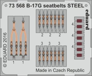 EDUARD 73568 - 1:72 Boeing B-17G seatbelts - Steel