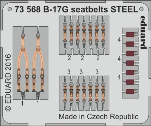 Przejdź do produktu EDUARD 73568 - 1:72 Boeing B-17G seatbelts - Steel
