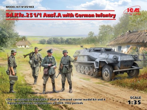 Przejdź do produktu ICM 35103 - 1:35 Sd.Kfz.251/1 Ausf.A with German Infantry