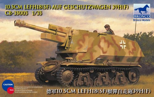 Przejdź do produktu BRONCO CB 35005 - 1:35 10.5cm leFH18(Sf) auf Geschutzwagen 39H(f)