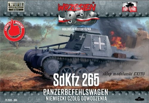 Przejdź do produktu FIRST TO FIGHT 004 -  Wrzesień 1939 - 1:72 Sd.Kfz 265 Niemiecki czołg dowodzenia - Gazetka w zestawie z modelem