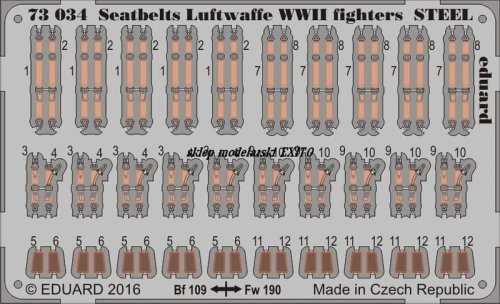 Przejdź do produktu EDUARD 73034 - 1:72 Seatbelts Luftwaffe WWII fighters Steel