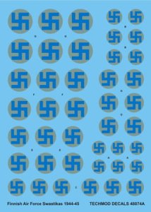 TECHMOD 48074 - 1:48 Finnish Air Force Swastikas and Serials 1944-45