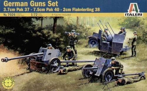 Przejdź do produktu ITALERI 7026 - 1:72 German Guns Set : PaK 37 , 40 , 38