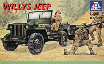 Przejdź do produktu ITALERI 0314 - 1:35 Willis MB Jeep with Trailer