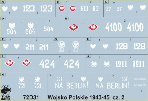 Przejdź do produktu TORO MODEL 72D31 - 1:72 Wojsko Polskie 1943-45 cz.2