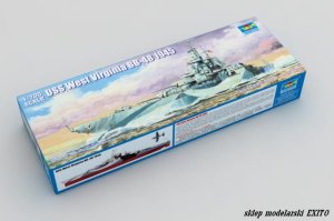 TRUMPETER 05772 - 1:700 USS West Virginia BB-48 1945