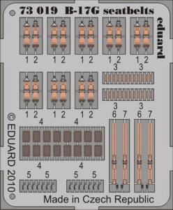 EDUARD 73019 - 1:72 B-17 seatbelts