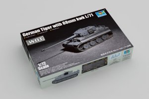 TRUMPETER 07164 - 1:72 German Tiger with 88mm kwk L/71
