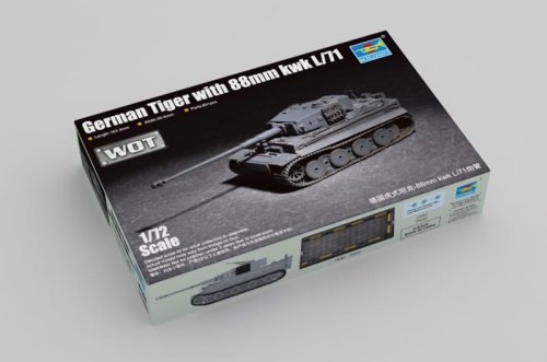 Przejdź do produktu TRUMPETER 07164 - 1:72 German Tiger with 88mm kwk L/71