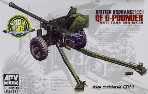 Przejdź do produktu AFV CLUB 35217 - 1:35 British Ordnance QF 6-Pounder Anti Tank Gun Mk.IV