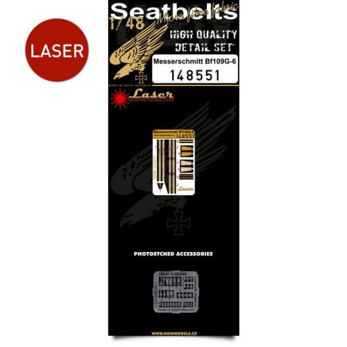 Przejdź do produktu HGW 148551 - 1:48 Messeschmitt Bf 109G-6 seatbelts
