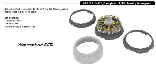 Przejdź do produktu EDUARD 648191 - 1:48 B-17F/G engines