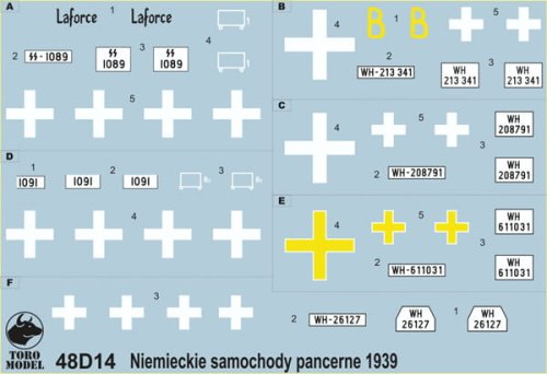Przejdź do produktu TORO MODEL 48D14 - 1:48 Niemieckie samochody pancerne w kampanii wrześniowej 1939