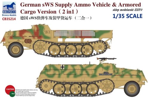 Przejdź do produktu BRONCO CB 35214 - 1:35 German sWS Supply Ammo Vehicle & Armored Cargo Version