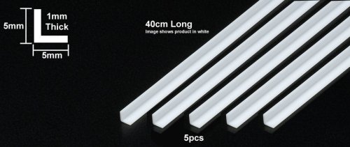 Przejdź do produktu TAMIYA 70205 - Plastic Beams 5mm L-Shaped - Clear 5pcs x 40 cm