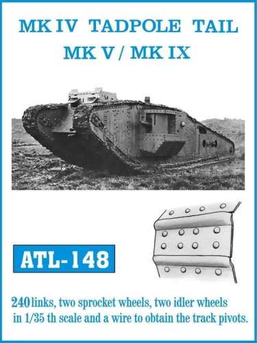 Przejdź do produktu Friulmodel ATL-148 - 1:35 Metalowe gąsienice Mark IV Tadpole Tail MK V / MK IX