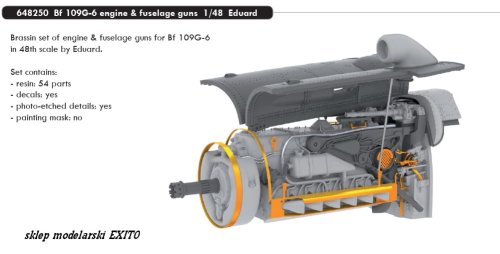 Przejdź do produktu EDUARD 648250 - 1:48 Bf 109G-6 engine & fuselage guns