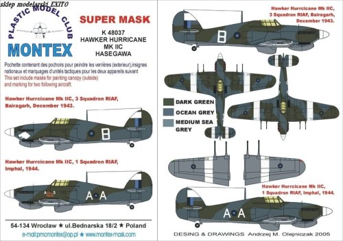 Przejdź do produktu MONTEX K48037 - 1:48 Hawker Hurricane Mk.IIC