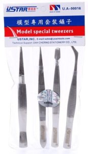 U-STAR UA90016 - Zestaw 4 pęset - Tweezer Kit 4 in 1