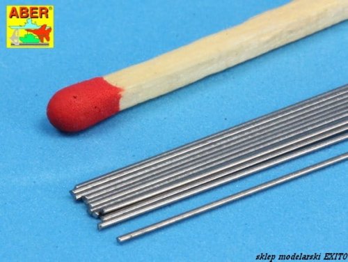Przejdź do produktu ABER SR05 - Steel round rods 0,5 mm length 250 mm x 12 pcs.
