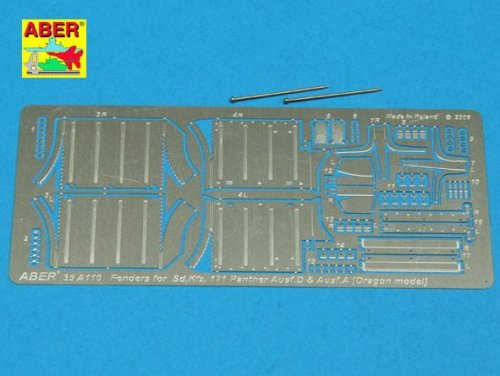 Przejdź do produktu ABER 35A110 - 1:35 Front fenders for Panther Ausf.A/D