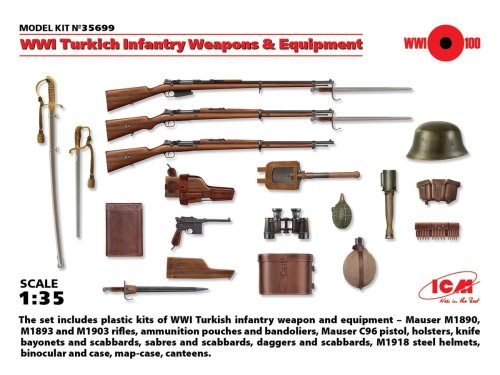 Przejdź do produktu ICM 35699 - 1:35 WWI Turkich Infantry Weapons & Equipment