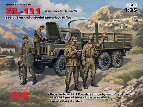 Przejdź do produktu ICM 35516 - 1:35 ZiL-131 Soviet Truck with Soviet Motorized Rifles