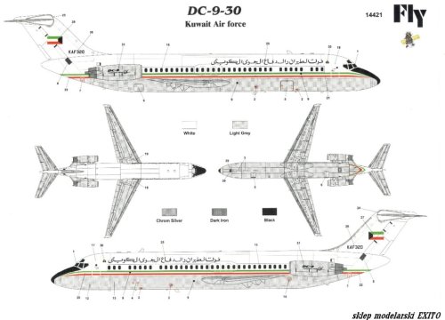 Przejdź do produktu FLY 14421 - 1:144 DC 9-30 Kuwait Air force