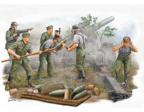 Przejdź do produktu TRUMPETER 00425 - 1:35 German Field Howitzer Gun Crew (on firing)