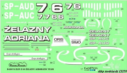 Przejdź do produktu MODELMAKER D48076 - 1:48 Zlin Z-50 Żelazny Aerobatic Team