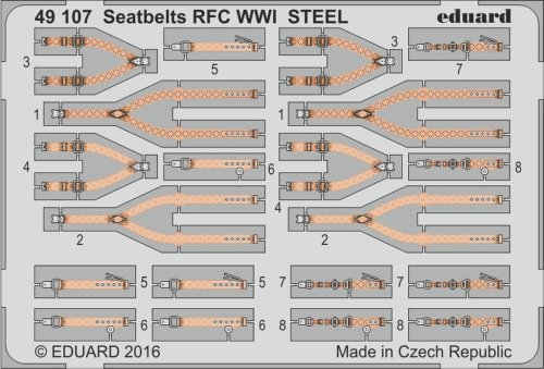Przejdź do produktu EDUARD 49107 - 1:48 Seatbelts RFC WWI - Steel
