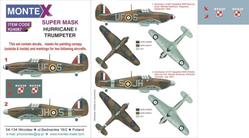 Przejdź do produktu MONTEX K24087 - 1:24 Hurricane Mk.I