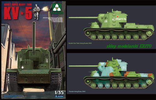 Przejdź do produktu TAKOM 2006 - 1:35 Soviet Super Heavy Tank KV-5 w/ figure