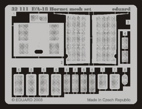 Przejdź do produktu EDUARD 32111 - 1:32 F-18 mesh set