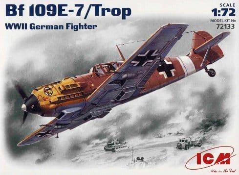 Przejdź do produktu ICM 72133 - 1:72 Bf 109E-7/Trop, WWII German Fighter (tropical version)