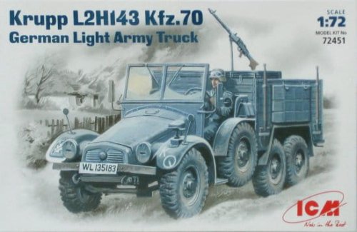 Przejdź do produktu ICM 72451 - 1:72 Krupp L2H143 Kfz.70, German Light Army Truck