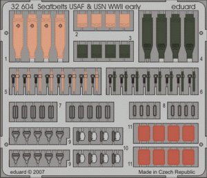 EDUARD 32604 - 1:32 Seatbelts USAF & USN WWII early