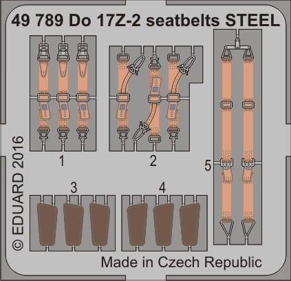 Przejdź do produktu EDUARD 49789 - 1:48 Do 17Z-2 seatbelts - Steel