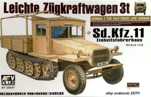 Przejdź do produktu AFV CLUB 35047 - 1:35 Sd.Kfz. 11 Late with Wood Cab