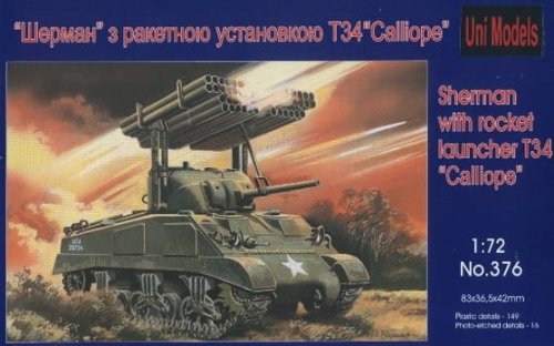 Przejdź do produktu UNIMODELS 376 - 1:72 Sherman with rocket launcher T34 Calliope