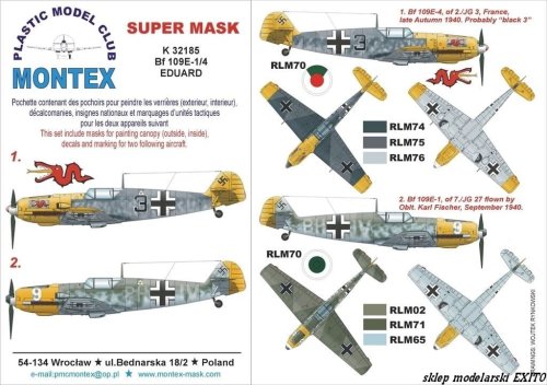 Przejdź do produktu MONTEX K32185 - 1:32 Messerschmitt Bf 109E-1/4