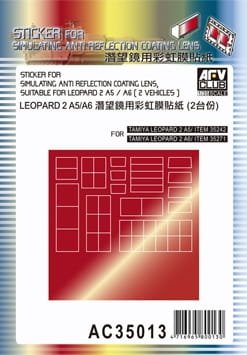 Przejdź do produktu AFV CLUB AC 35013 - 1:35 Sticker for Leopard 2 - for Simulating Anti Reflection Coating Lens