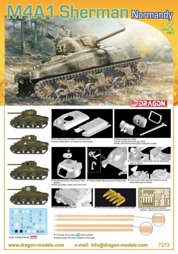 Przejdź do produktu DRAGON 7273 - 1:72 M4A1 Sherman Normandy