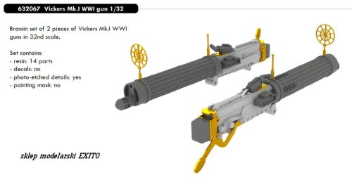 Przejdź do produktu EDUARD 632067 - 1:32 Vickers Mk.I WWI gun